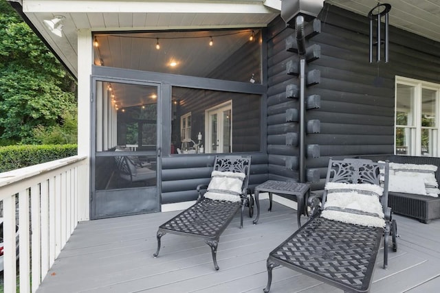 328 Black Ankle Creek Rd, Cherry Log, GA 30522 - wooden deck with an outdoor living space