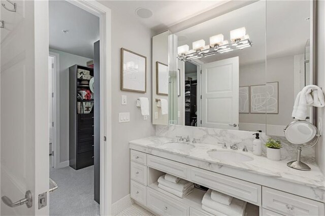 bathroom with vanity