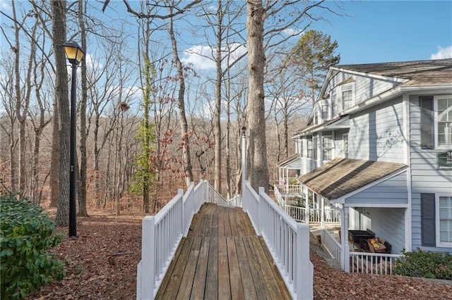 view of wooden terrace