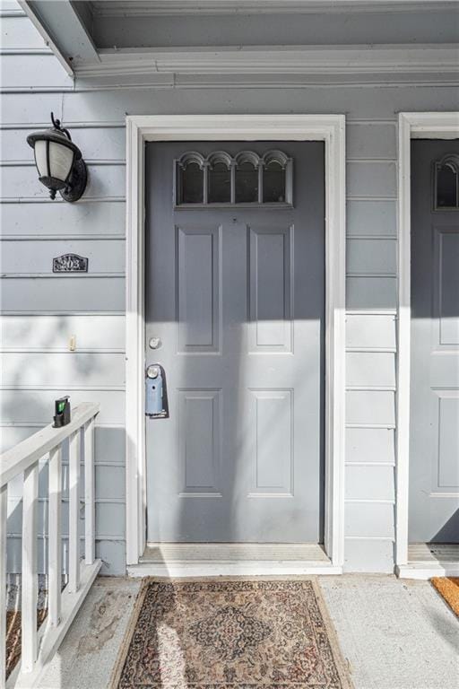 view of doorway to property