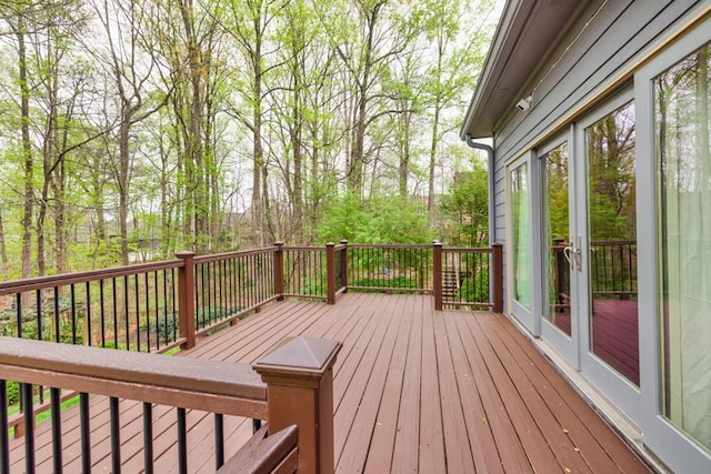 deck with french doors