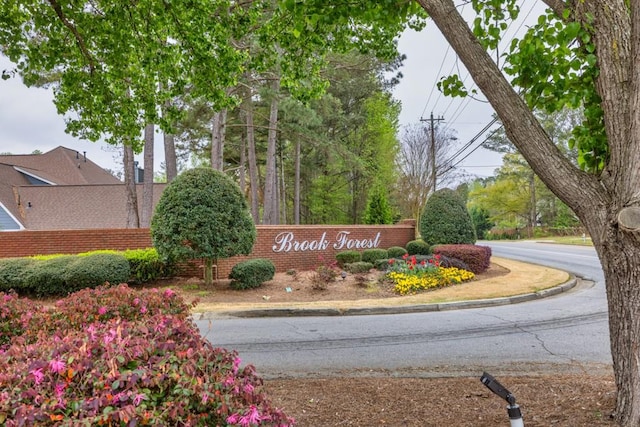 view of community sign