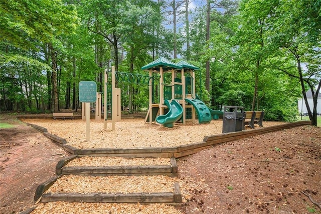 view of community jungle gym