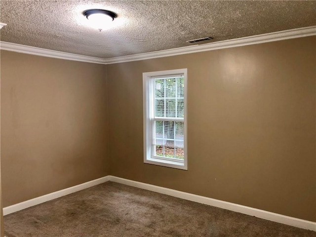 116 Nation Dr, Calhoun, GA 30701 - unfurnished room with crown molding, carpet floors, and a textured ceiling