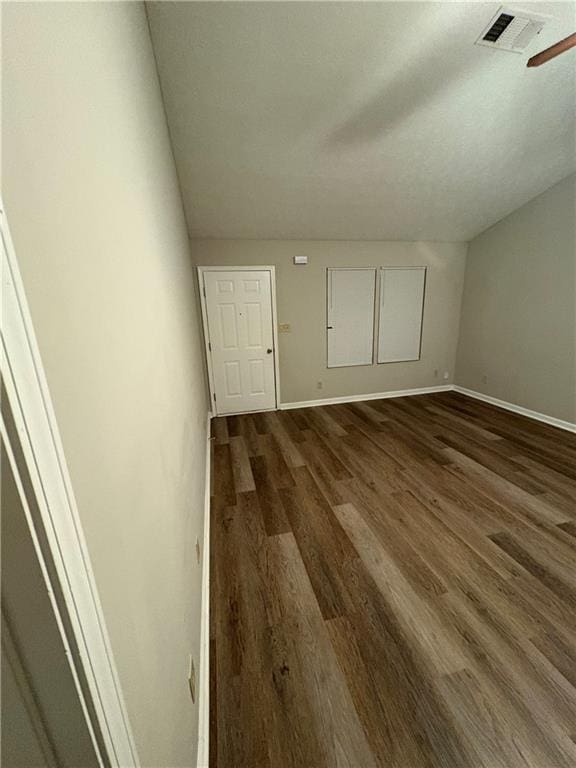 9161 Fairway Ct, Riverdale, GA 30274 - spare room with baseboards, visible vents, wood finished floors, and a ceiling fan
