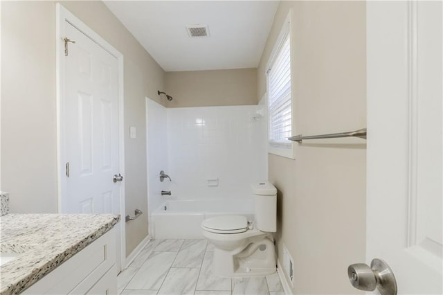 4412 Rustic Wood Dr, Stone Mountain, GA 30083 - full bathroom featuring vanity, toilet, and bathing tub / shower combination