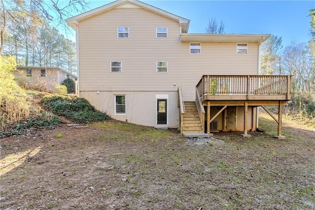 4412 Rustic Wood Dr, Stone Mountain, GA 30083 - rear view of house with a deck