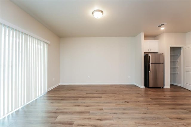 interior space with light hardwood / wood-style flooring