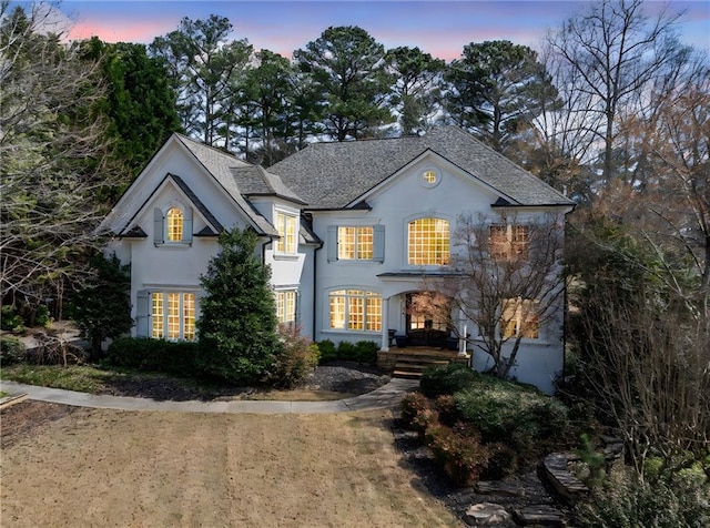 view of front of house with stucco siding