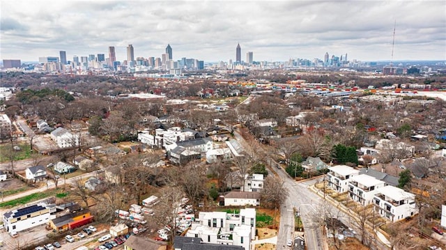 birds eye view of property featuring a view of city