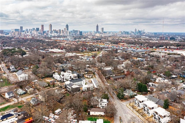 bird's eye view featuring a view of city