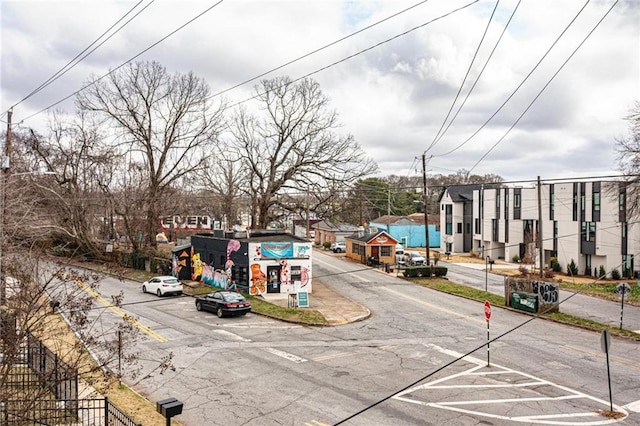 view of road featuring curbs and sidewalks