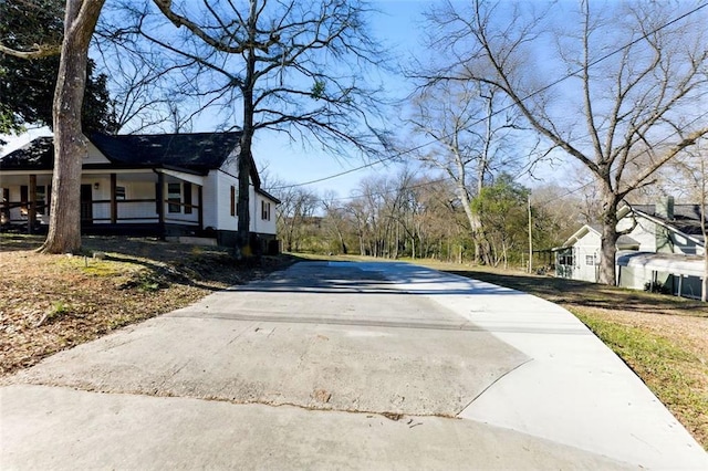 view of street with driveway