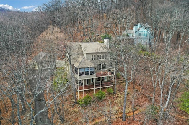 79 Strawberry Way, Jasper, GA 30143 - aerial view of property and surrounding area featuring a heavily wooded area