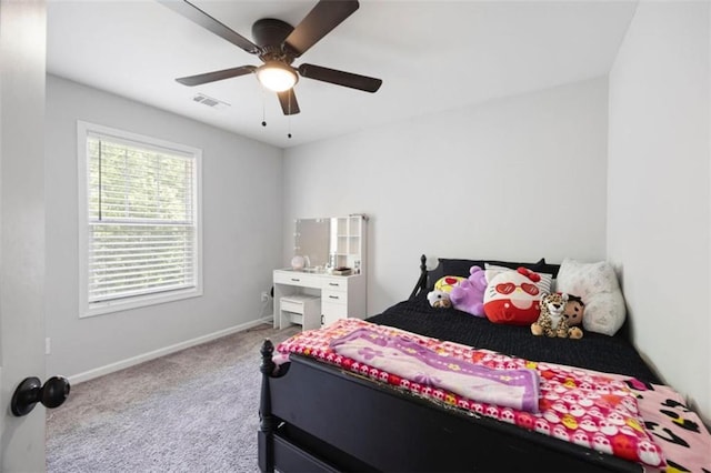 1016 Buckeye Ln, Villa Rica, GA 30180 - bedroom featuring carpet, baseboards, and a ceiling fan