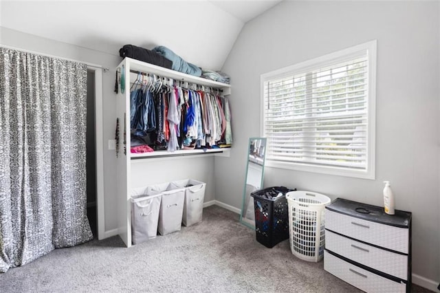 1016 Buckeye Ln, Villa Rica, GA 30180 - spacious closet with lofted ceiling and carpet flooring