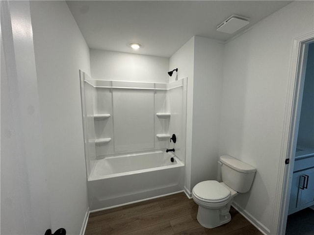 23 Gresham Ct, Dawsonville, GA 30534 - bathroom featuring wood finished floors and washtub / shower combination