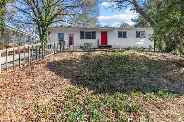 view of front of home