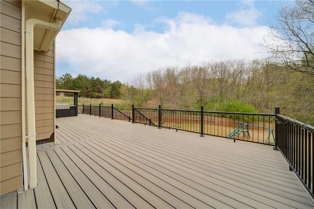 view of wooden terrace