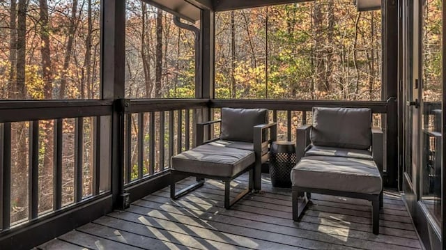 view of sunroom