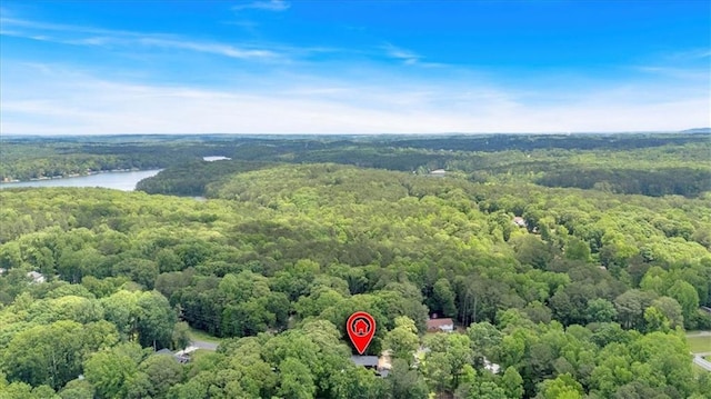 6863 Recreation Ln, Acworth, GA 30102 - bird's eye view of a heavily wooded area and a large body of water