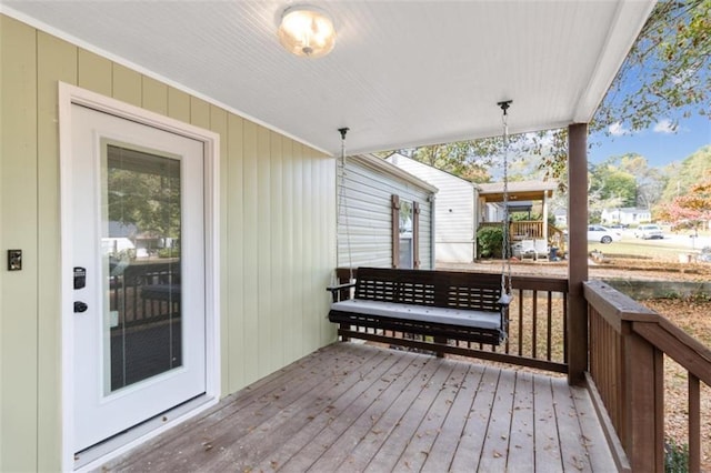 view of wooden deck