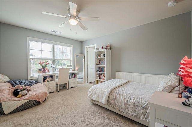 285 Turtle Rock Pl, Acworth, GA 30101 - bedroom with carpet and a ceiling fan