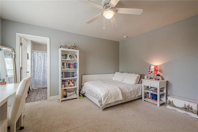 285 Turtle Rock Pl, Acworth, GA 30101 - carpeted bedroom with a ceiling fan