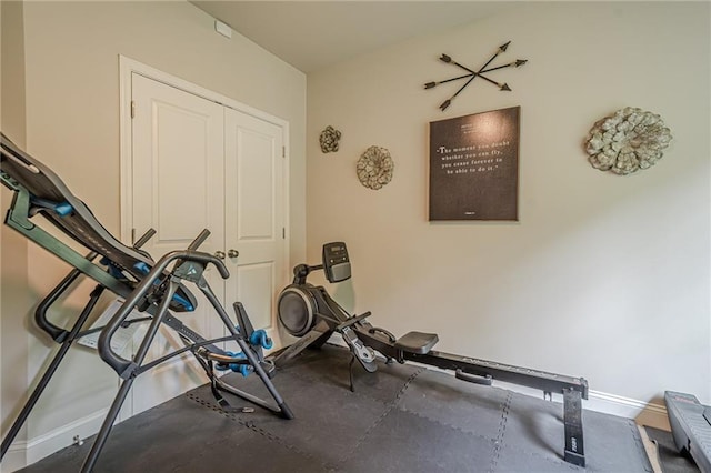 285 Turtle Rock Pl, Acworth, GA 30101 - exercise area with baseboards