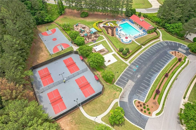 285 Turtle Rock Pl, Acworth, GA 30101 - drone / aerial view of a pool area