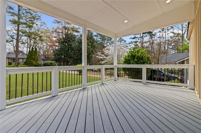 599 Daniel Ave, Decatur, GA 30032 - wooden terrace with a lawn
