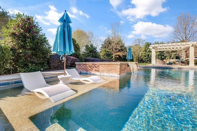 pool featuring a pergola