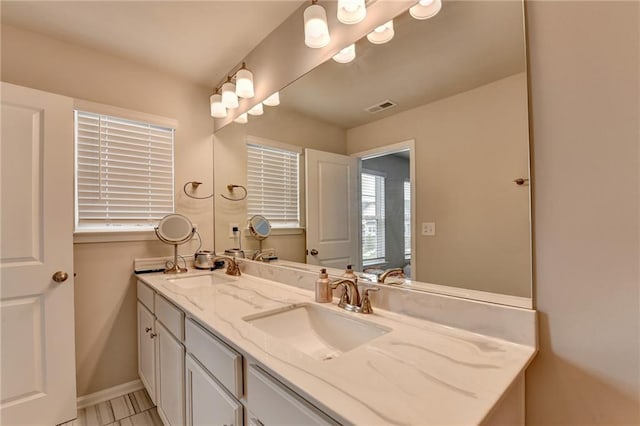 2719 Hedgeway Cir, Kennesaw, GA 30144 - full bath with double vanity and baseboards