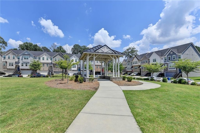 2719 Hedgeway Cir, Kennesaw, GA 30144 - view of property's community featuring a residential view, a gazebo, and a lawn