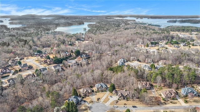 6350 Old Wood Hollow Way, Buford, GA 30518 - aerial overview of property's location with a nearby body of water and nearby suburban area