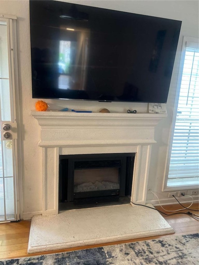116 Madeline Ct, Mcdonough, GA 30253 - detailed view of a fireplace with raised hearth and wood finished floors
