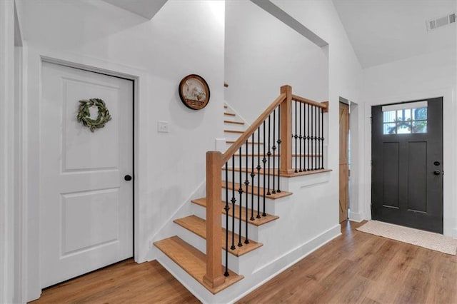 3088 Hiram Sudie Rd, Hiram, GA 30141 - entrance foyer featuring stairs and wood finished floors