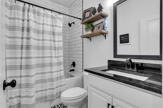 3088 Hiram Sudie Rd, Hiram, GA 30141 - full bathroom with shower / bath combo with shower curtain and vanity