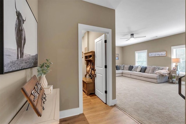 3088 Hiram Sudie Rd, Hiram, GA 30141 - corridor with light wood-style flooring and baseboards