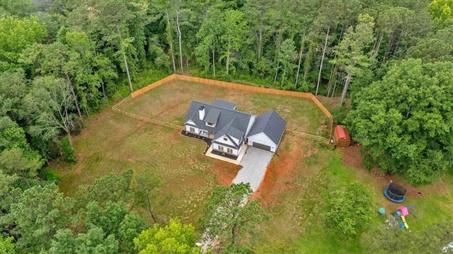 3088 Hiram Sudie Rd, Hiram, GA 30141 - view from above of property featuring a heavily wooded area