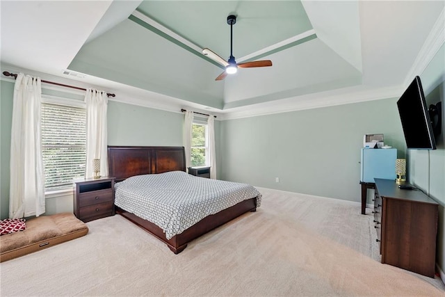 420 Big Bend Trl, Sugar Hill, GA 30518 - bedroom with a raised ceiling, carpet floors, and ceiling fan
