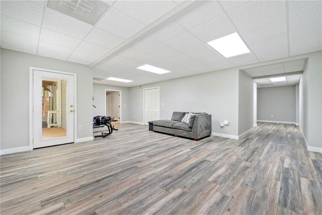 420 Big Bend Trl, Sugar Hill, GA 30518 - unfurnished room with wood finished floors, a paneled ceiling, and baseboards