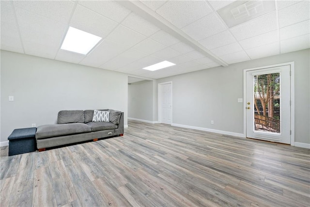 420 Big Bend Trl, Sugar Hill, GA 30518 - living room with a paneled ceiling, wood finished floors, and baseboards