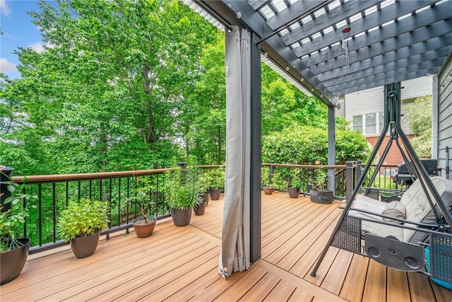 420 Big Bend Trl, Sugar Hill, GA 30518 - wooden deck with a pergola