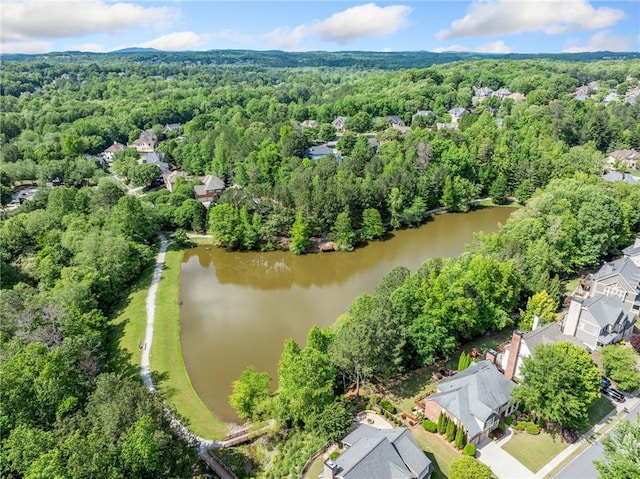 420 Big Bend Trl, Sugar Hill, GA 30518 - aerial perspective of suburban area featuring a heavily wooded area and a large body of water