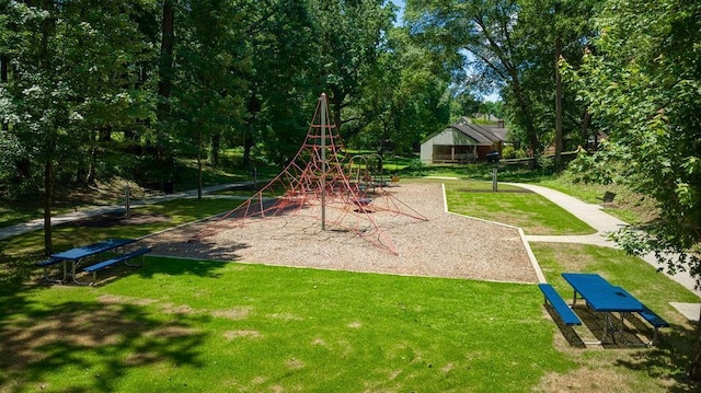 community playground featuring a yard