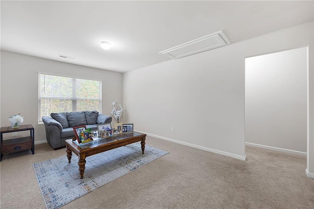 view of carpeted living room