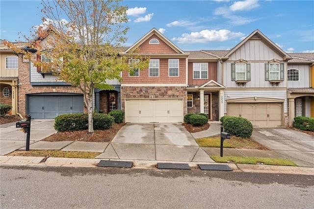 multi unit property featuring a garage