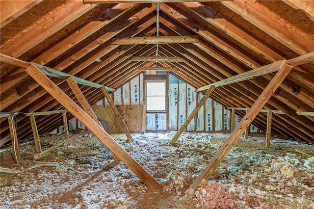 view of attic