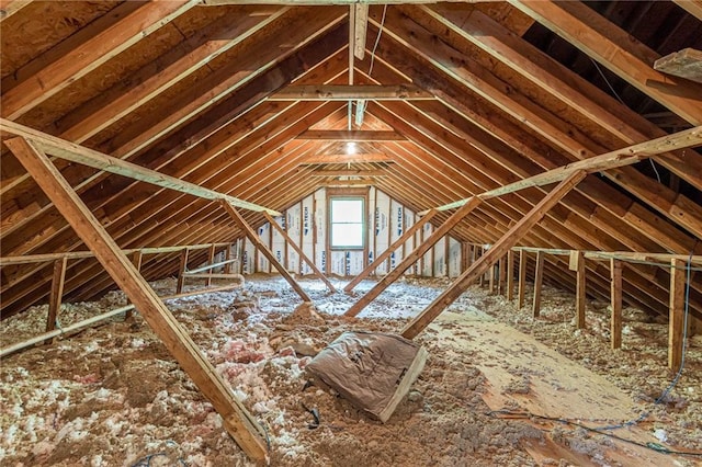 view of attic